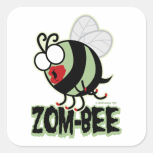 Zom-Bee Vierkante Sticker