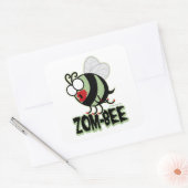 Zom-Bee Vierkante Sticker (Envelop)