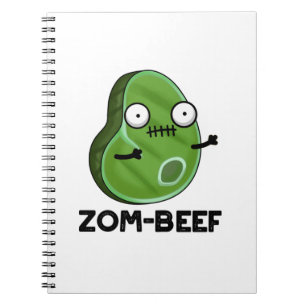 Zom-beef Funny Halloween Zombie Meat Pun Notitieboek