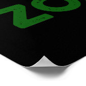 Zom-beef Funny Zombie Meat Pun Dark BG Poster (Hoek)