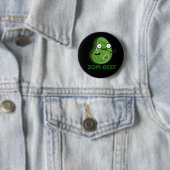 Zom-beef Funny Zombie Meat Pun Dark BG Ronde Button 5,7 Cm (In situ)