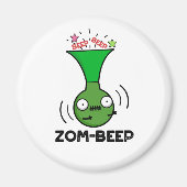 Zom-beep Funny Halloween Zombie Honker Pun Magneet (Voorkant)