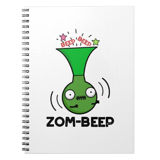 Zom-beep Funny Halloween Zombie Honker Pun Notitieboek (Voorkant)