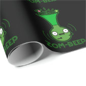 Zom-beep Funny Zombie Honker Pun Dark BG Cadeaupapier (Rol Hoek)