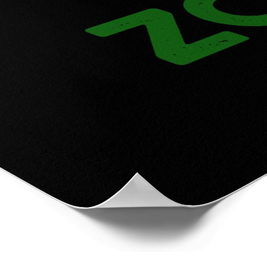 Zom-beep Funny Zombie Honker Pun Dark BG Poster (Hoek)