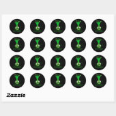 Zom-beep Funny Zombie Honker Pun Dark BG Ronde Sticker (Vel)