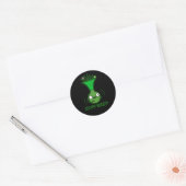 Zom-beep Funny Zombie Honker Pun Dark BG Ronde Sticker (Envelop)