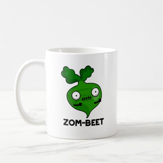 Zom-beet Funny Halloween Zombie Beet Pun Koffiemok (Links)
