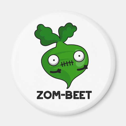 Zom-beet Funny Halloween Zombie Beet Pun Magneet (Voorkant)
