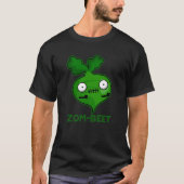 Zom-beet Funny Zombie Beet Pun Dark BG T-shirt (Voorkant)