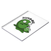 Zom-big Zom-small Funny Halloween Zombie Pun Notitieboek (Linkerzijde)