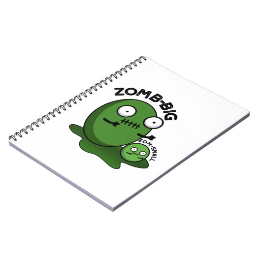 Zom-big Zom-small Funny Halloween Zombie Pun Notitieboek (Linkerzijde)
