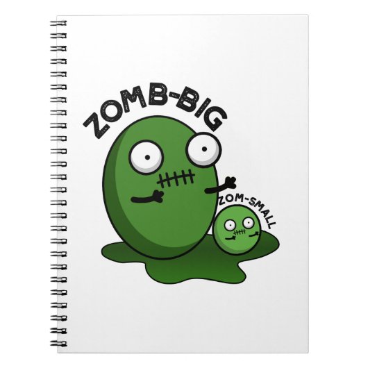 Zom-big Zom-small Funny Halloween Zombie Pun Notitieboek (Voorkant)