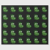 Zom-big Zom-small Funny Zombie Pun Dark BG Cadeaupapier (Vlak)