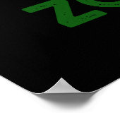 Zom-bin Funny Zombie Trash Bin Pun Dark BG Poster (Hoek)