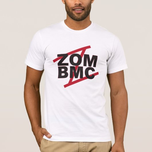 ZOM BMC zwarte letters op rode Z T-shirt (Voorkant)