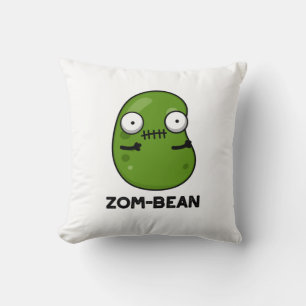 Zom-boon Funny Halloween Zombie Bean Pun Kussen