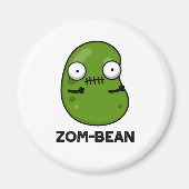 Zom-boon Funny Halloween Zombie Bean Pun Magneet (Voorkant)