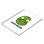 Zom-boon Funny Halloween Zombie Bean Pun Notitieboek (Linkerzijde)