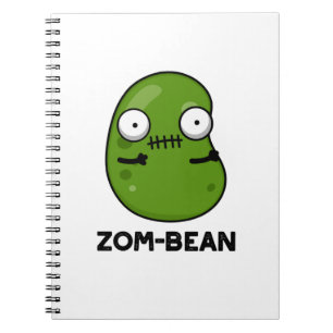 Zom-boon Funny Halloween Zombie Bean Pun Notitieboek