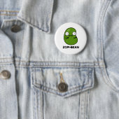 Zom-boon Funny Halloween Zombie Bean Pun Ronde Button 5,7 Cm (In situ)