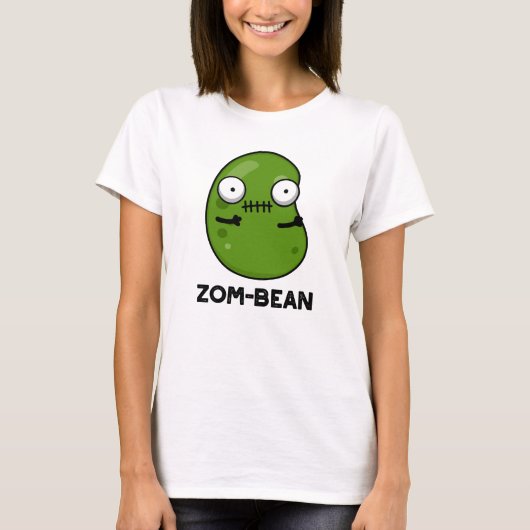 Zom-boon Funny Halloween Zombie Bean Pun T-shirt (Voorkant)