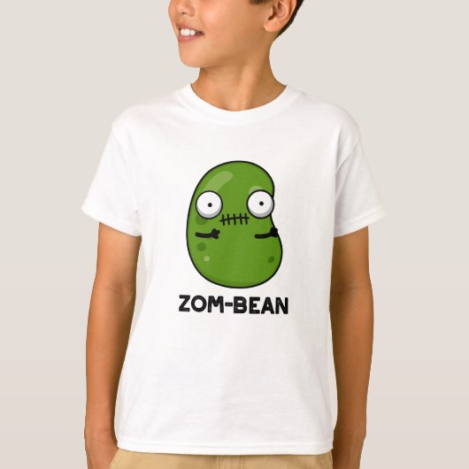 Zom-boon Funny Halloween Zombie Bean Pun T-shirt (Voorkant)