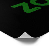 Zom-boon Funny Zombie Bean Pun Dark BG Poster (Hoek)