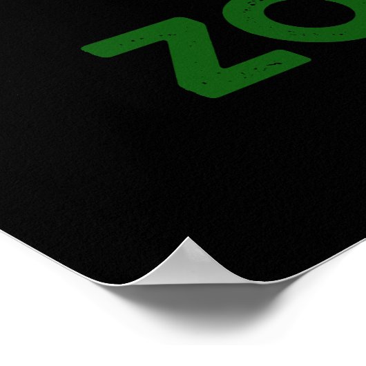 Zom-boon Funny Zombie Bean Pun Dark BG Poster (Hoek)