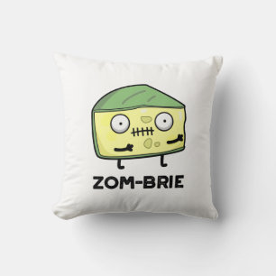 Zom-brie Funny Halloween Zombie Brie Cheese Pun Kussen