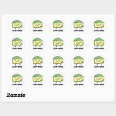 Zom-brie Funny Halloween Zombie Brie Cheese Pun Ronde Sticker (Vel)