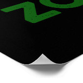 Zom-brie Funny Zombie Brie Cheese Pun Dark BG Poster (Hoek)