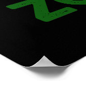 Zom-E Funny Zombie Alphabet E Pun Dark BG Poster (Hoek)