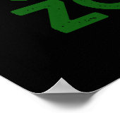 Zom-P Funny Zombie Alphabet P Pun Dark BG Poster (Hoek)