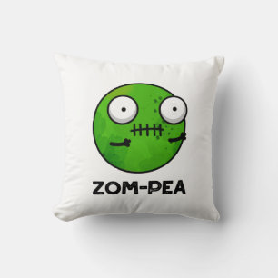 Zom-pea Funny Halloween Zombie Pea Pun Kussen