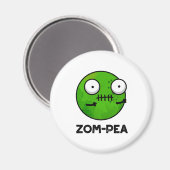 Zom-pea Funny Halloween Zombie Pea Pun Magneet (Voorkant / Achterkant)