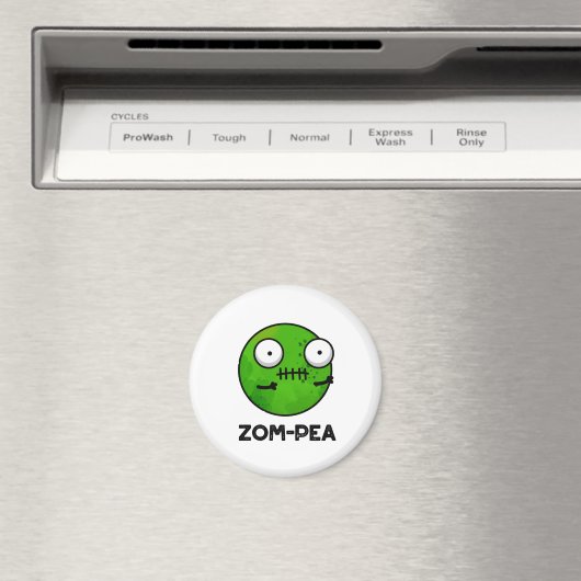Zom-pea Funny Halloween Zombie Pea Pun Magneet (Insitu (Vaatwasser))