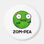 Zom-pea Funny Halloween Zombie Pea Pun Magneet (Voorkant)