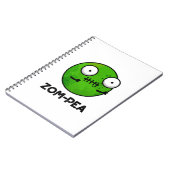 Zom-pea Funny Halloween Zombie Pea Pun Notitieboek (Linkerzijde)