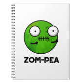 Zom-pea Funny Halloween Zombie Pea Pun Notitieboek (Voorkant)
