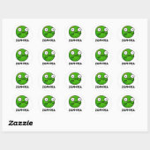 Zom-pea Funny Halloween Zombie Pea Pun Ronde Sticker (Vel)