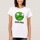 Zom-pea Funny Halloween Zombie Pea Pun T-shirt (Voorkant)