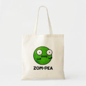 Zom-pea Funny Halloween Zombie Pea Pun Tote Bag (Voorkant)