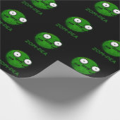 Zom-pea Funny Zombie Pea Pun Dark BG Cadeaupapier (Hoek)