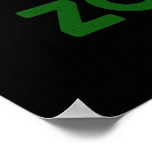 Zom-pea Funny Zombie Pea Pun Dark BG Poster (Hoek)