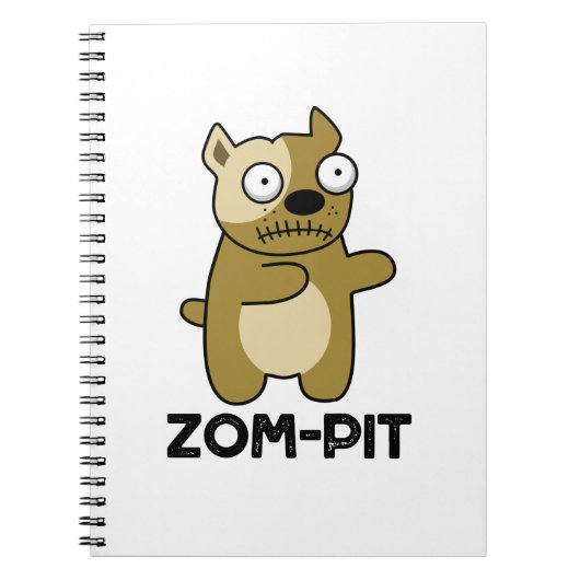 Zom-pit Funny Halloween Zombie Pit Bull Pun Notitieboek (Voorkant)