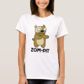 Zom-pit Funny Halloween Zombie Pit Bull Pun T-shirt (Voorkant)