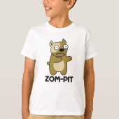Zom-pit Funny Halloween Zombie Pit Bull Pun T-shirt (Voorkant)
