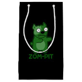 Zom-pit Grappig Halloween Zombie Pun Dark BG Klein Cadeauzakje (Voorkant)