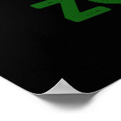 Zom-pit Grappig Halloween Zombie Pun Dark BG Poster (Hoek)